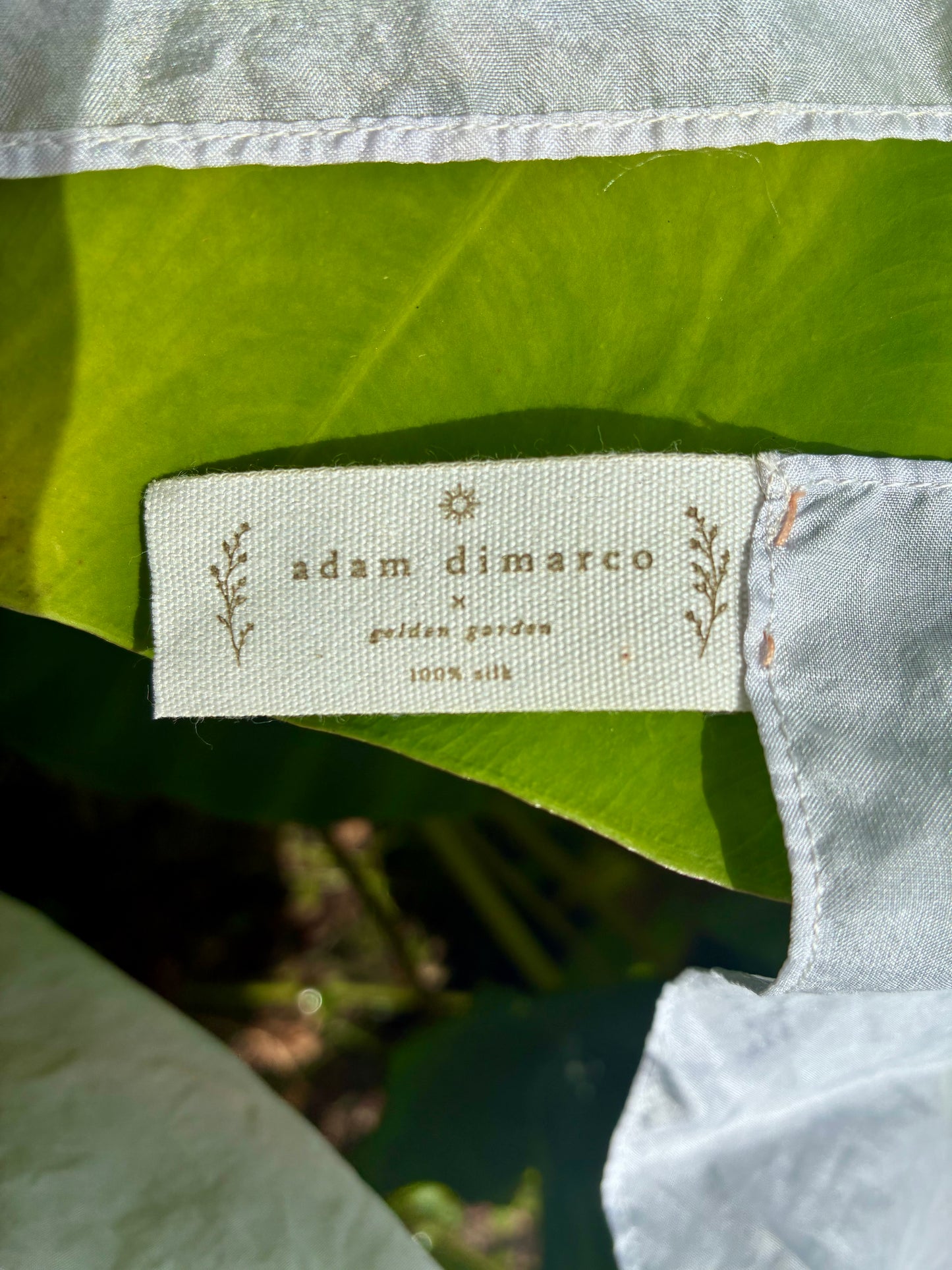 Eco-Dyed Square Silk Scarf